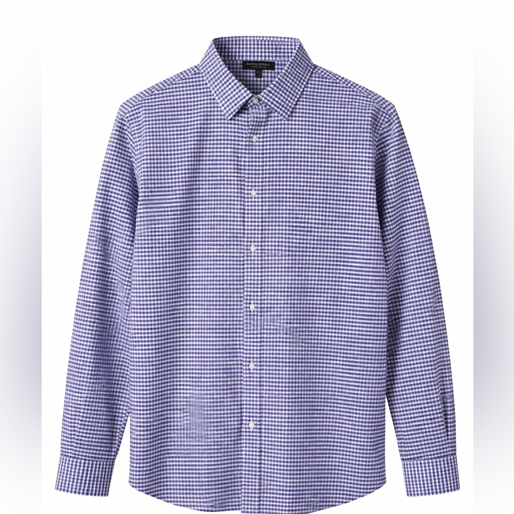 Banana Republic Men's Purple Checkered Button Down Shirt